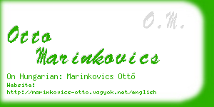 otto marinkovics business card
